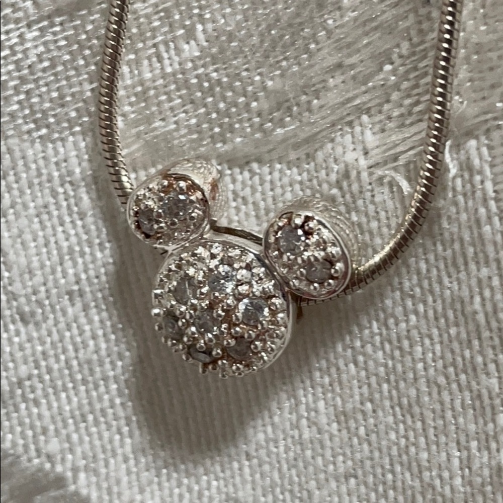 925 Disney CZ Mickey necklace